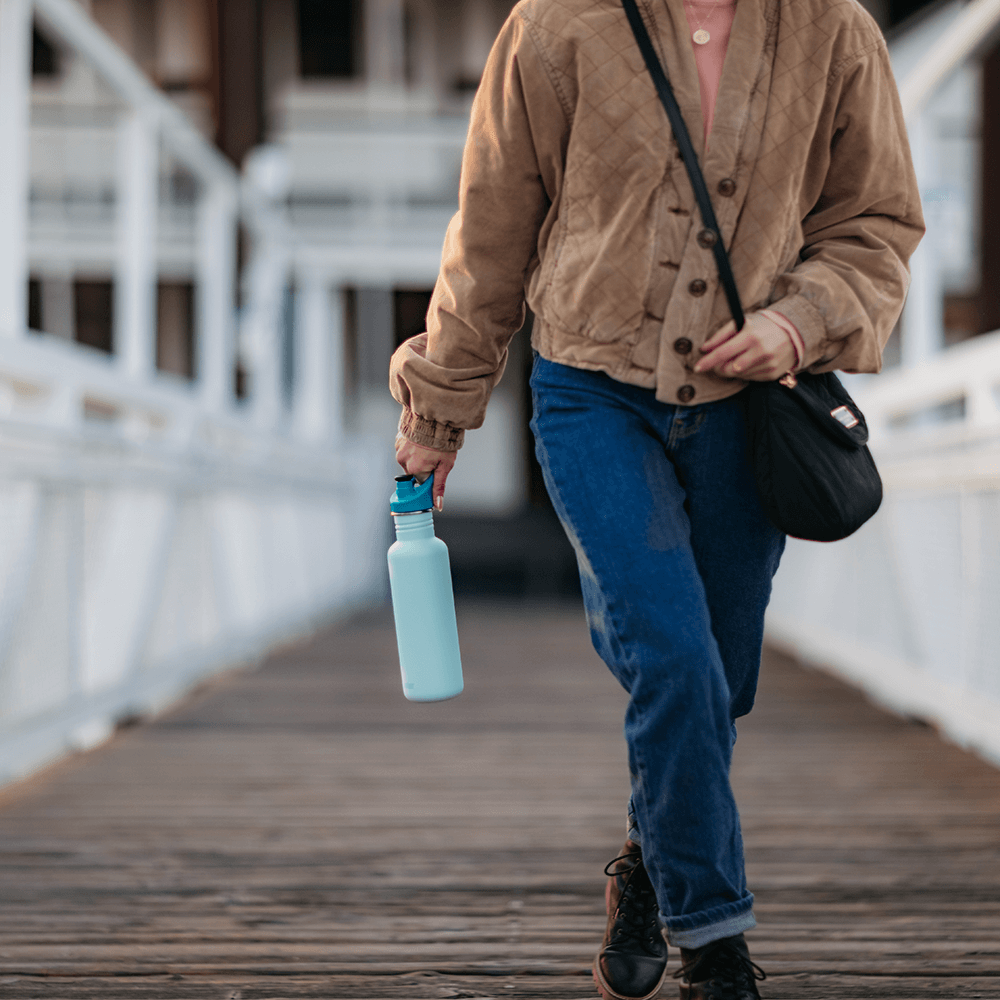 Klean Kanteen - Vattenflaska Classic Narrow Sport Cap, Blue Tint - 800 ml