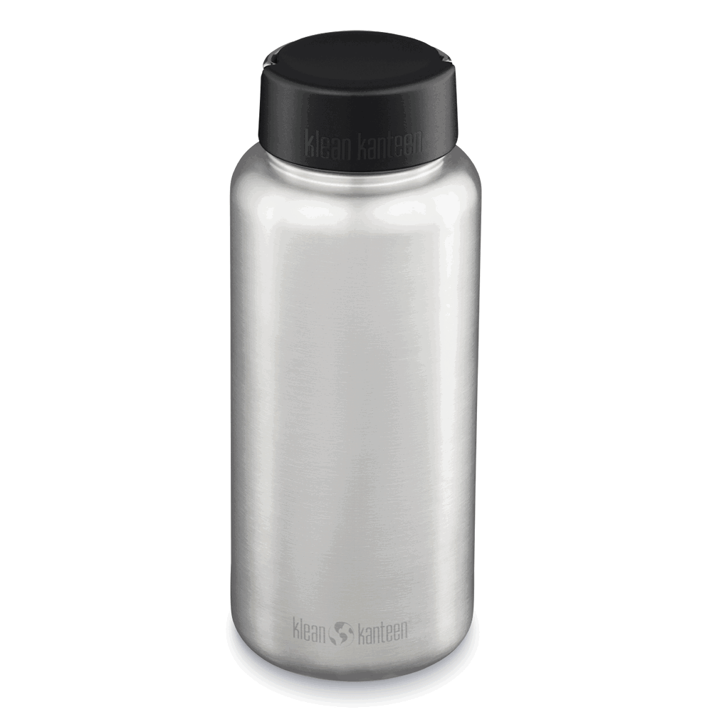 Klean Kanteen - Wide Loop Cap Stainless Steel Water Bottle - 1182 ml
