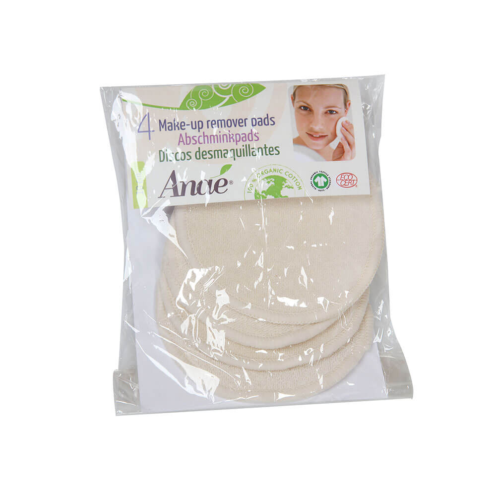 Cleaning Pads of Organic Cotton GOTS White - 4-pack