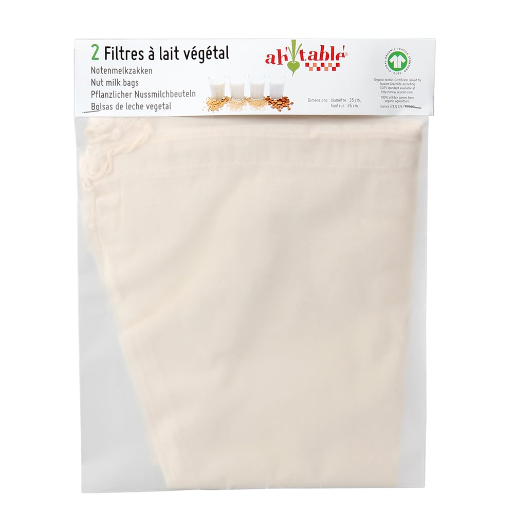 Nut Milk Bag of Organic Cotton GOTS - 2-pack