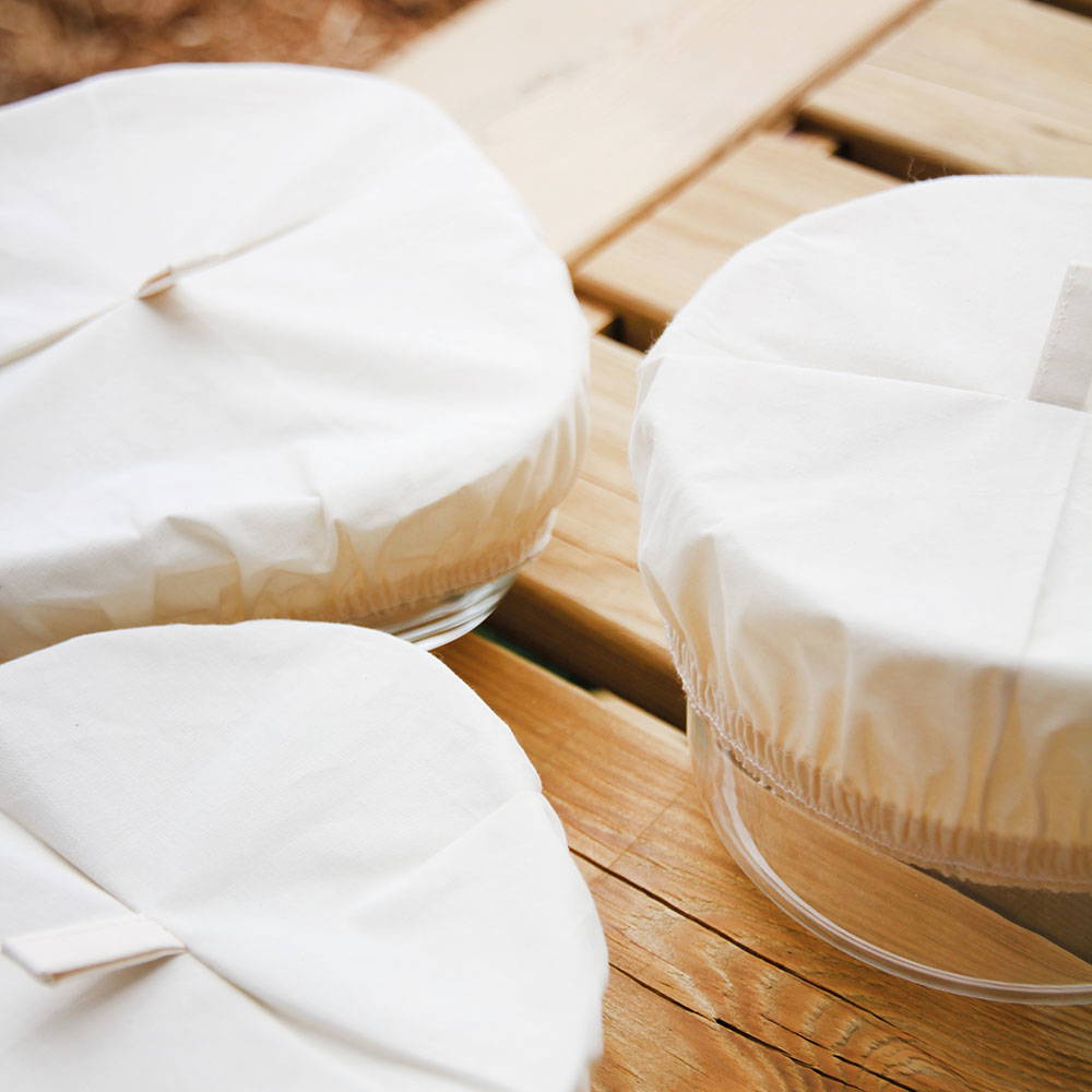 Skålovertræk i Økologisk Bomuld GOTS Sæt med 3 stk. - Small