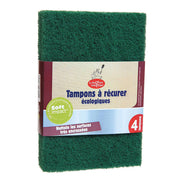 Cleaning Sponge of Recycled PET, Green - 4-pack
