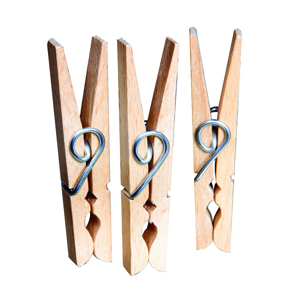 Wooden Clothespins - 50-pack