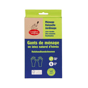 Natural Latex Rubber Gloves 1 pair - Large