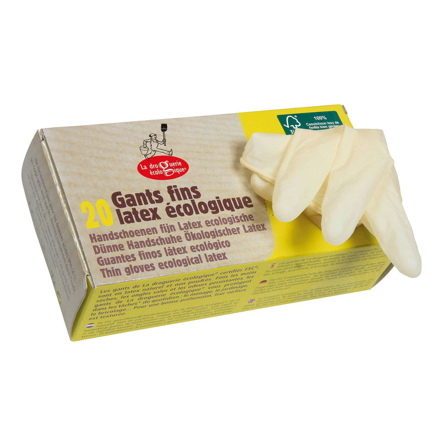 Disposable Gloves in Natural Latex 20 pcs - Small