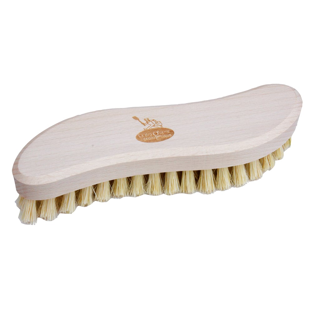 S-shaped Scrub Brush of Wood & Natural Bristles