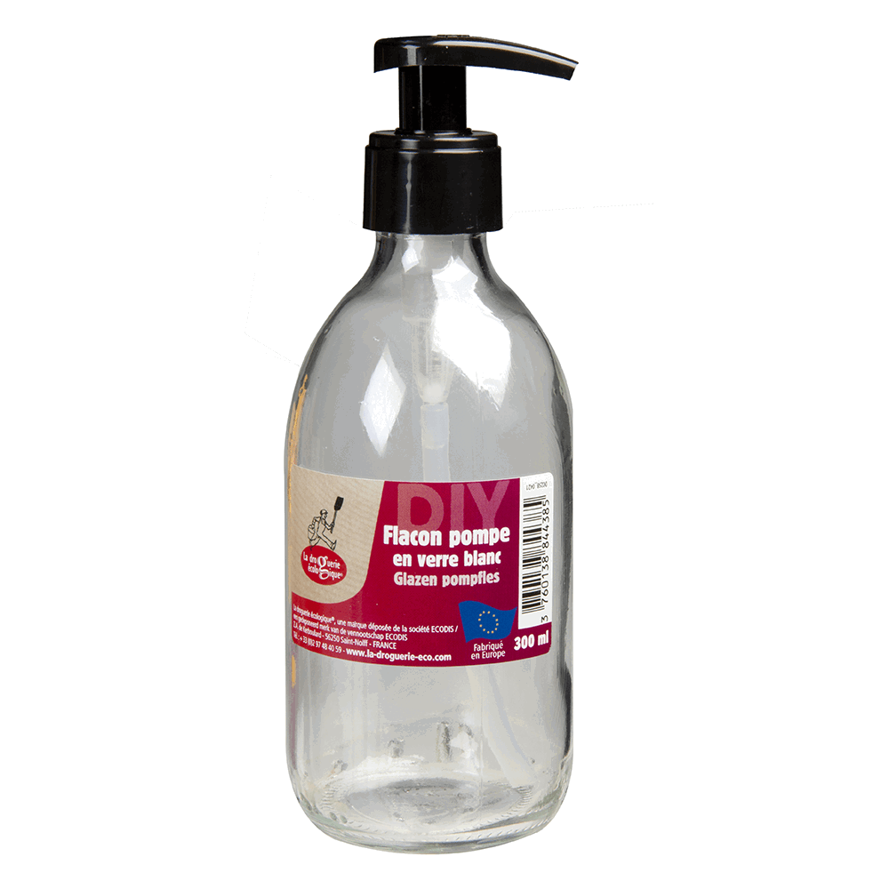 Glass Pump Bottle Transparent - 300 ml