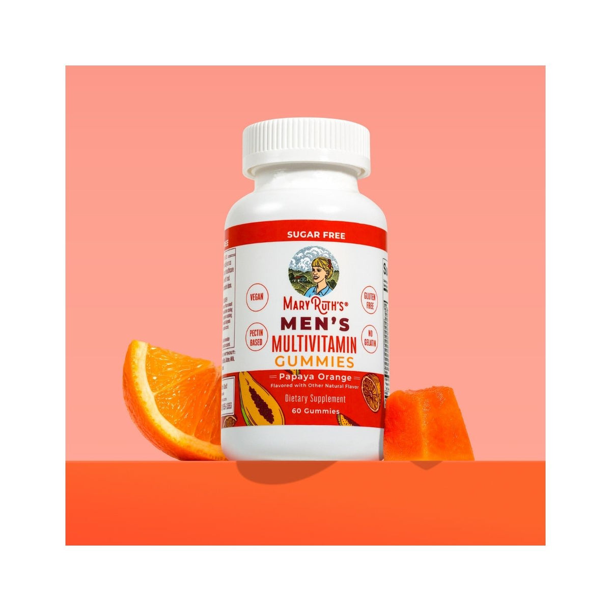 Men’s Multivitamin Gummies Papaya & Orange 60 pcs - MaryRuth’s