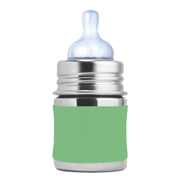 Pura - Stainless Steel Baby Bottle with Silicone Sleeve 150 ml, Moss