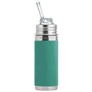 Pura - Insulated Kiddo Straw Bottle Stainless Steel with Silicone Sleeve 260 ml, Mint