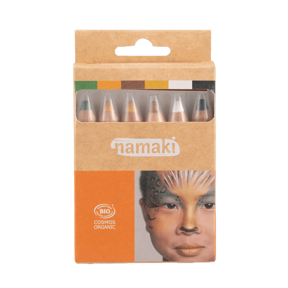 Namaki - Natural Face Painting Pencils, Wild Life - 6 pcs