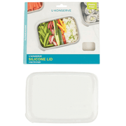 U-Konserve Lock i Silikon 1280 ml Rectangle + 795 ml Divided - Clear