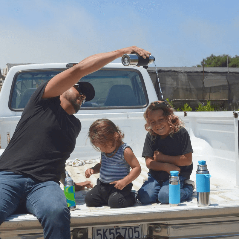 Pura - Sport Water Bottle Stainless Steel with Silicone Sleeve 850 ml, Moss