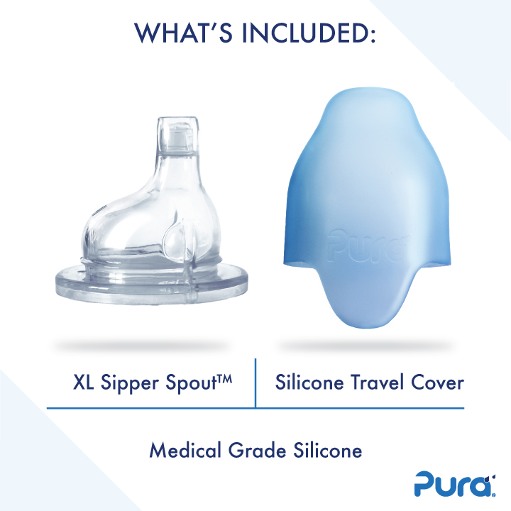 Pura - Insulated Sippy Cup Stainless Steel with Silicone Sleeve 260 ml, Unicorn