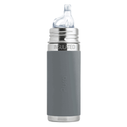 Pura - Insulated Stainless Steel Sippy Cup with Silicone Sleeve 260 ml, Slate
