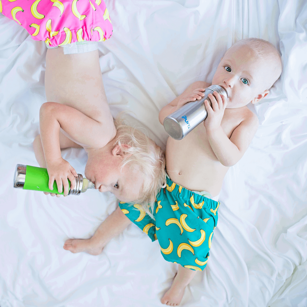 Pura - Stainless Steel Sippy Cup with Silicone Sleeve 325 ml, Unicorn