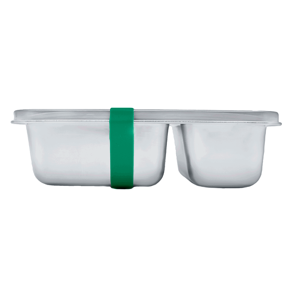 Pura - Lunch Container Stainless Steel Divided - Large