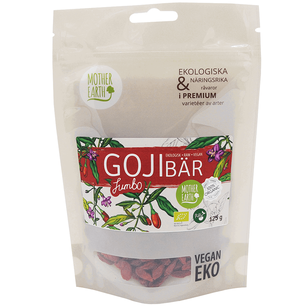 Organic Goji Berries Jumbo 125 grams