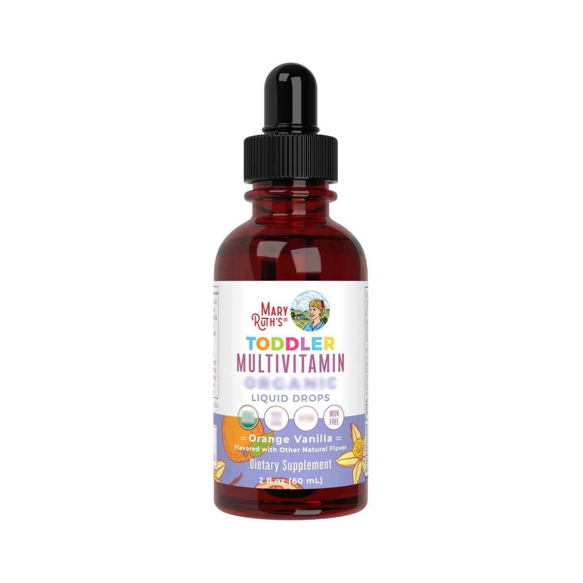 Toddler Flytande Multivitamin utan Järn 1-3 år 60 ml - MaryRuth´s