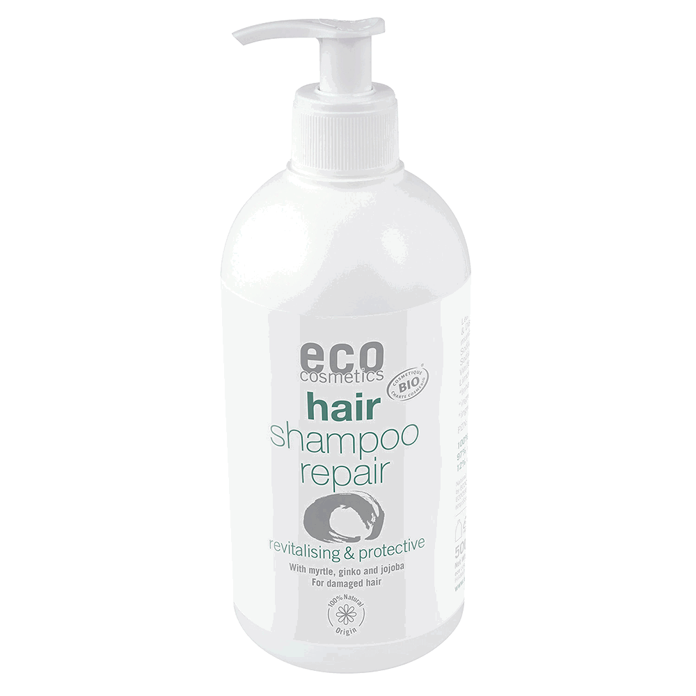 Eco Cosmetics - Shampoo Repair with Myrtle, Ginkgo & Jojoba, 500 ml