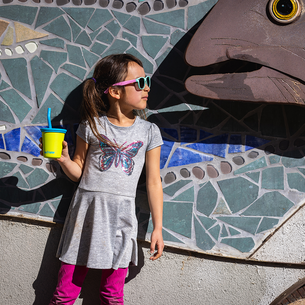 Klean Kanteen - Kids Cup with Lid & Straw, Juicy Pear - 296 ml