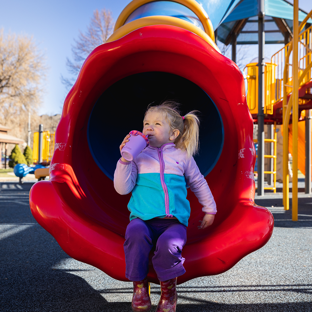 Klean Kanteen - Kids Cup Straw Lid, Pink Tie Dye - 2-pak