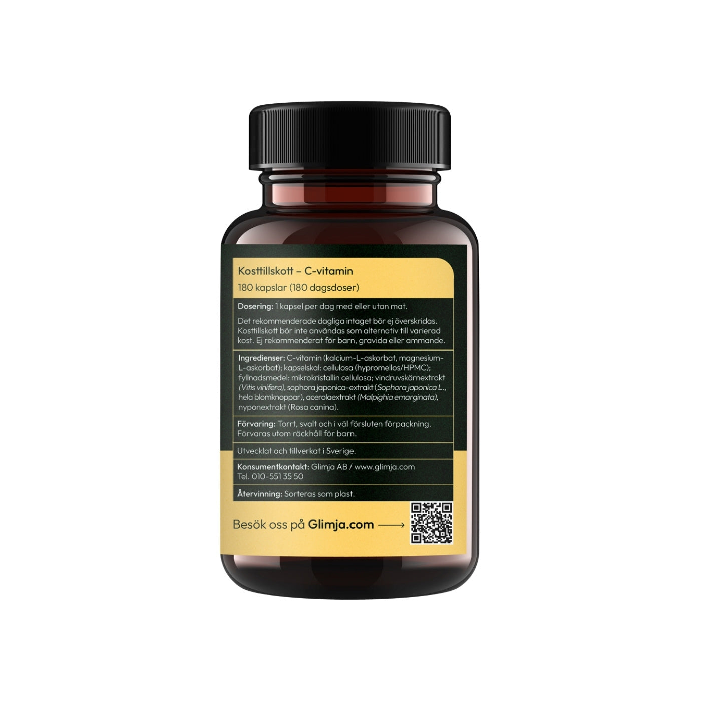 Glimja pH-neutral Vitamin C, 180 capsules