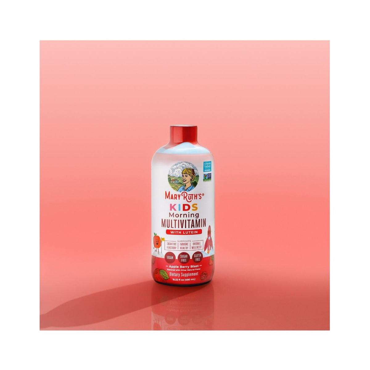 Kids Liquid Morning Multivitamin Apple Berry 450 ml - MaryRuth’s