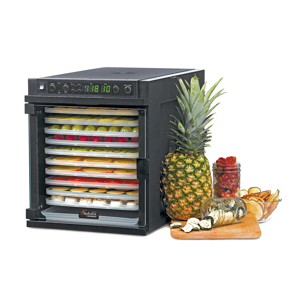 Sedona Express Dehydrator - Plastic Trays + Stainless Steel Trays