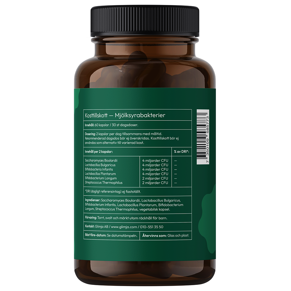 Glimja Lactic Acid Bacteria & Boulardii, 60 capsules