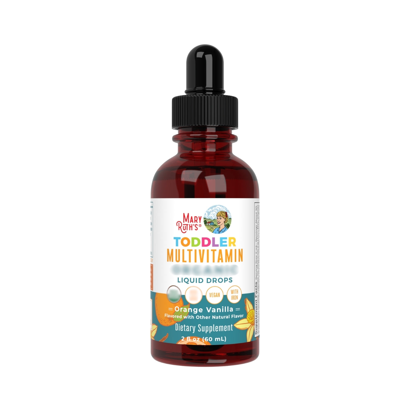 Toddler Flytande Multivitamin med Järn 1-3 år 60 ml - MaryRuth´s