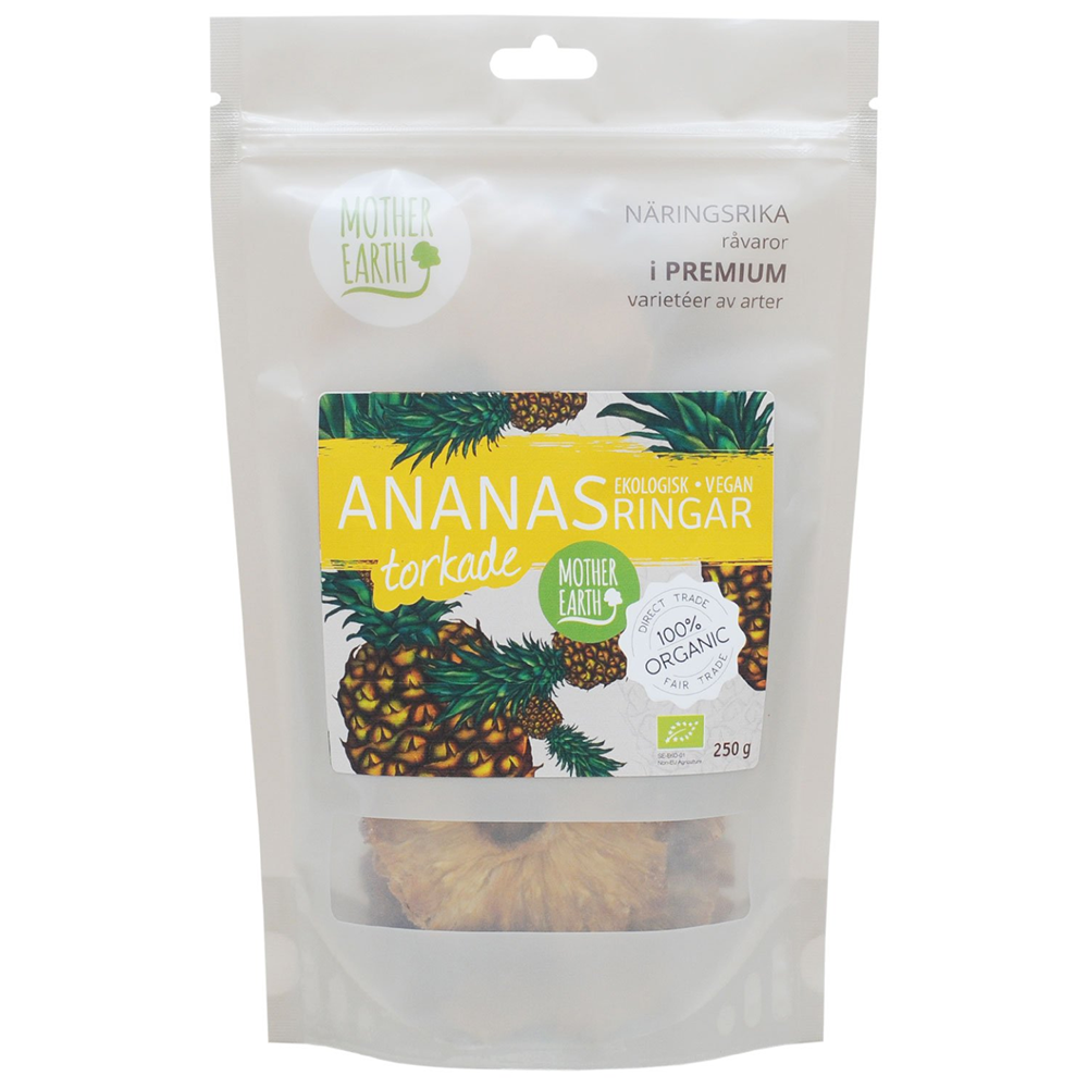 Mother Earth - Organic Pineapple Rings 250 g