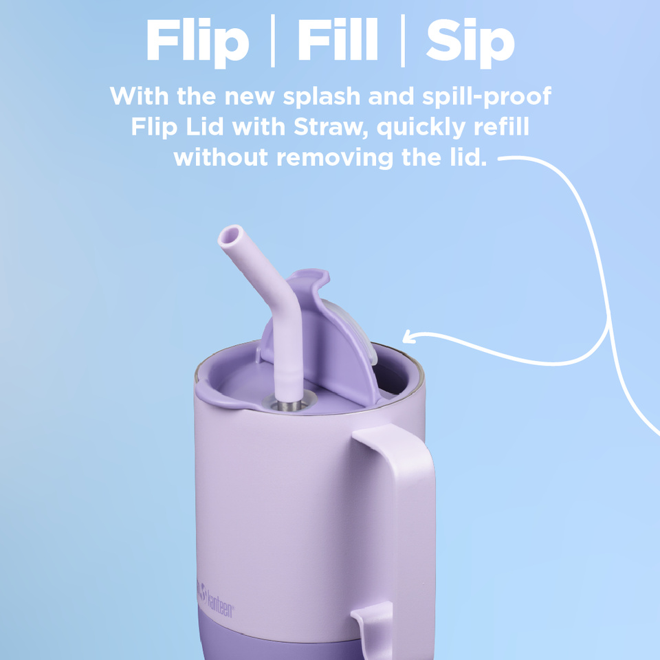 Klean Kanteen - Rise Tumbler Flip Straw Lid, Orchid Bloom - 1065 ml