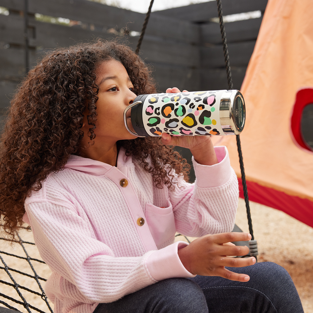 Klean Kanteen - Isoleret TKWide Twist Cap, Leopard Print - 355 ml