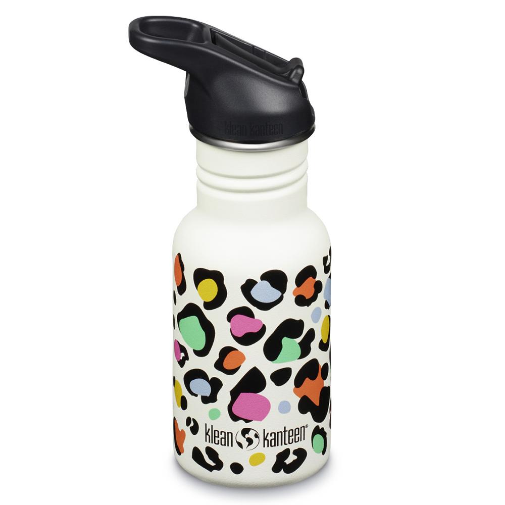 Kid Kanteen - Water Bottle Flip Seal Sport Cap, Leopard Print - 355 ml