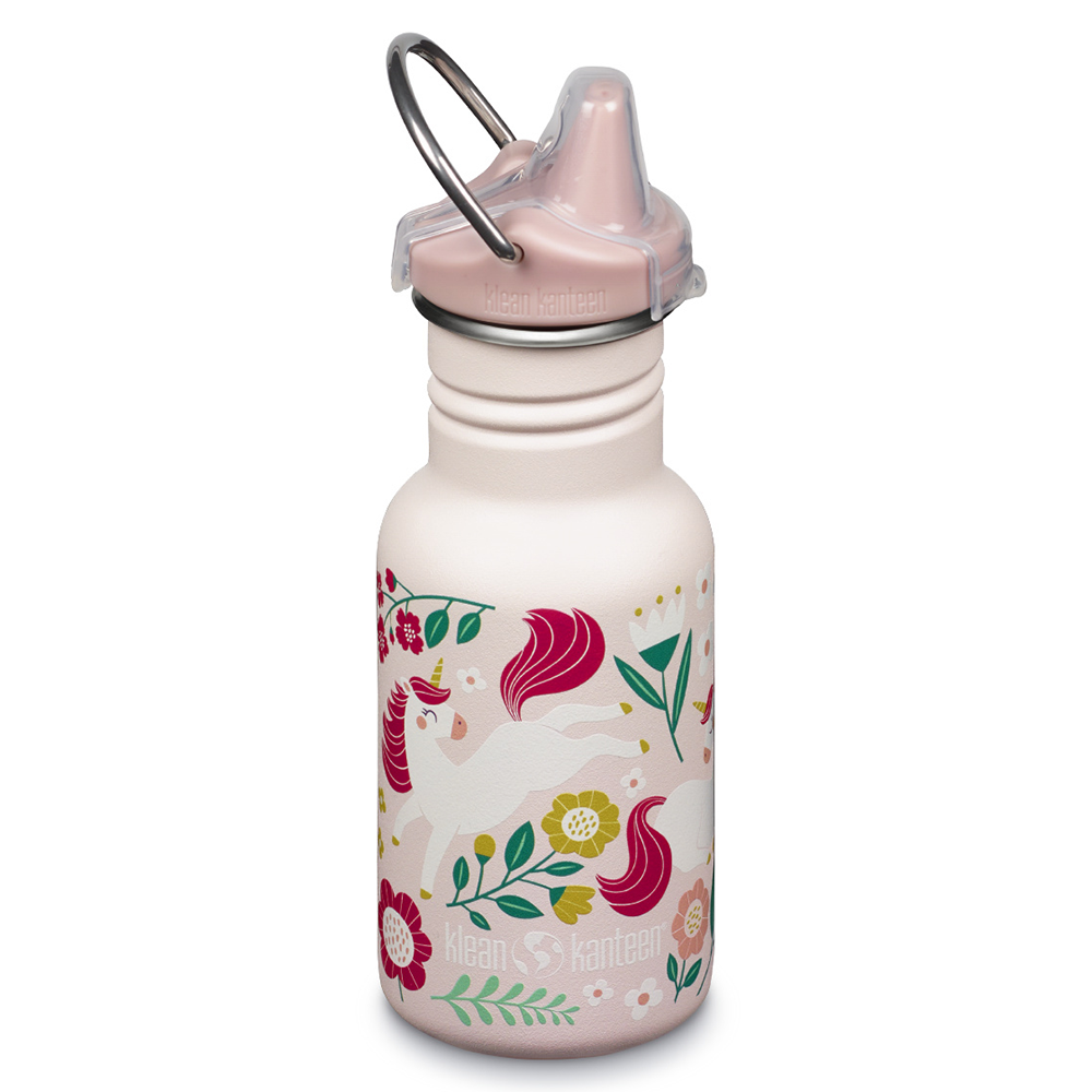 Kid Kanteen - Sippy Cup Sippy Cap, Leaping Unicorns Pink - 355 ml