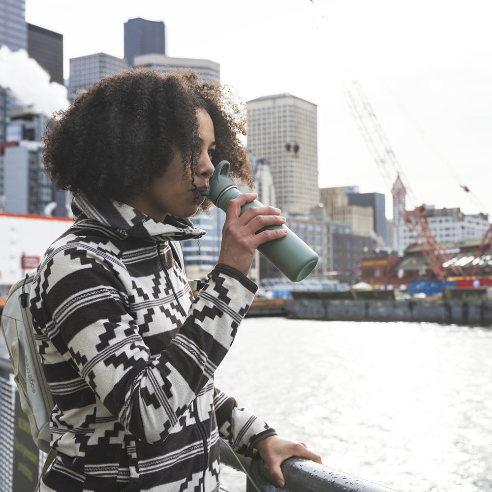 Klean Kanteen - Vandflaske Classic Flip Seal Sport Cap, Sea Spray - 532 ml