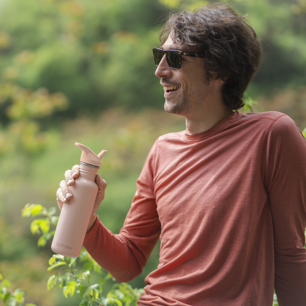 Klean Kanteen - Water Bottle Classic Flip Seal Sport Cap, Peach Parfait - 800 ml