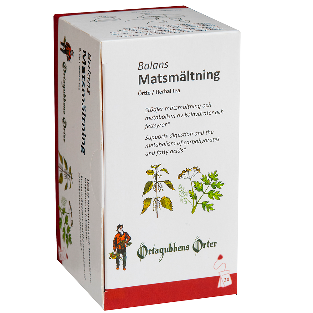 Örtagubben - Balans Matsmältning, 20 Tepåsar