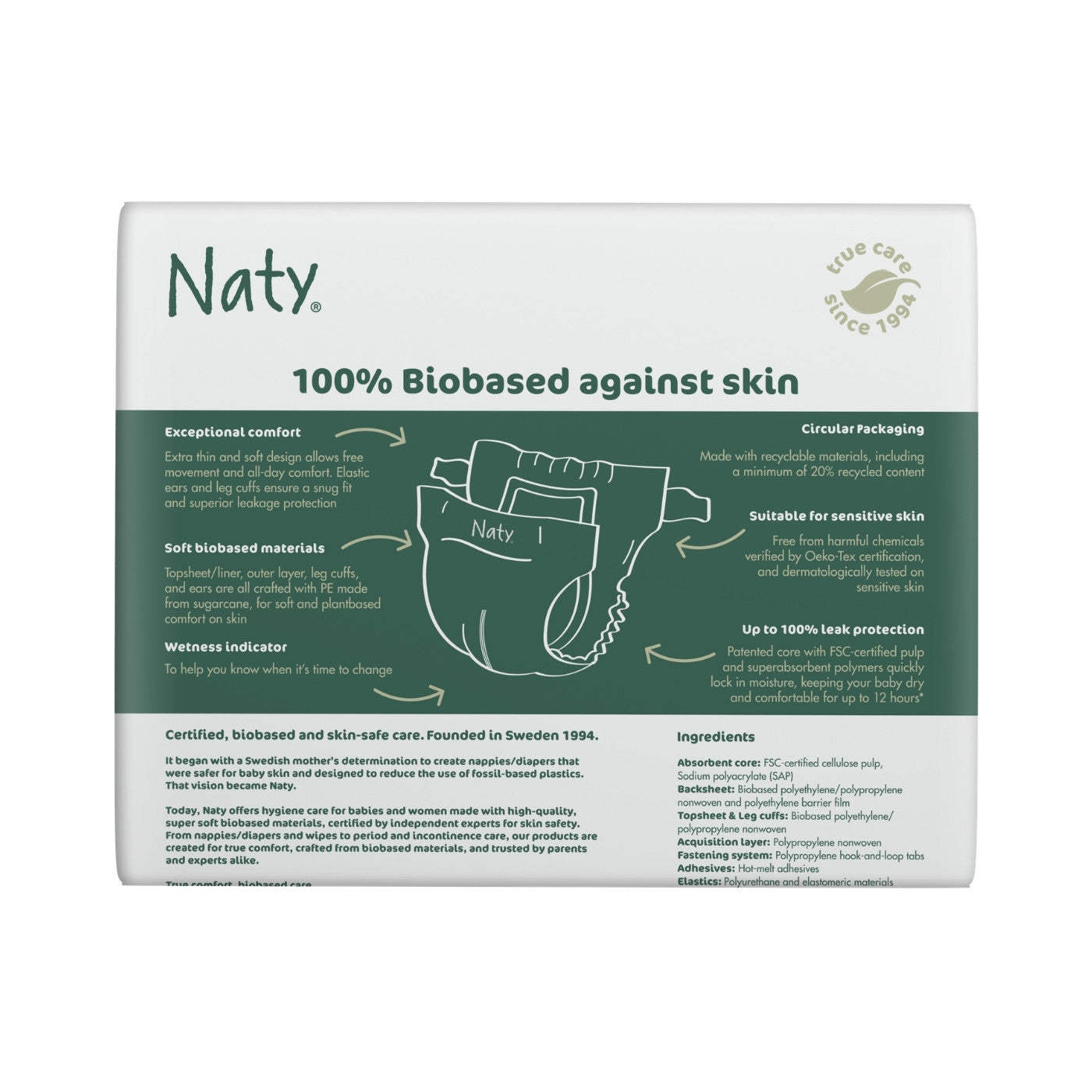 Blöjor BioEmbrace Nyfödd Storlek 1 (2-5 kg) 25 st - Naty