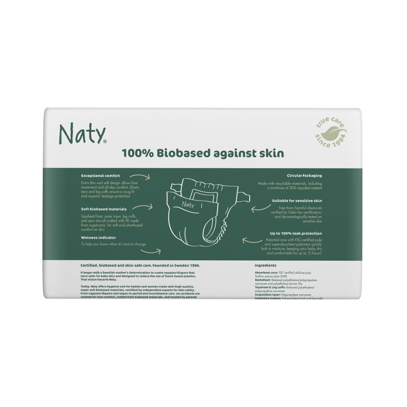 Blöjor BioEmbrace Storlek 2 (3-6 kg) 33 st - Naty