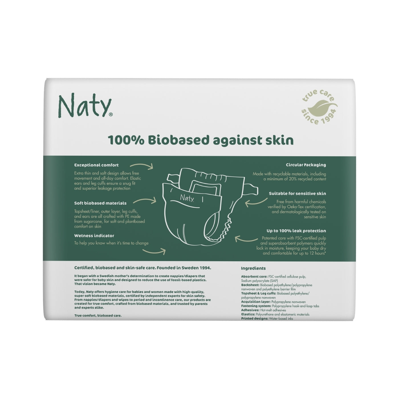 Bleer BioEmbrace Størrelse 3 (4-9 kg) 30 stk - Naty