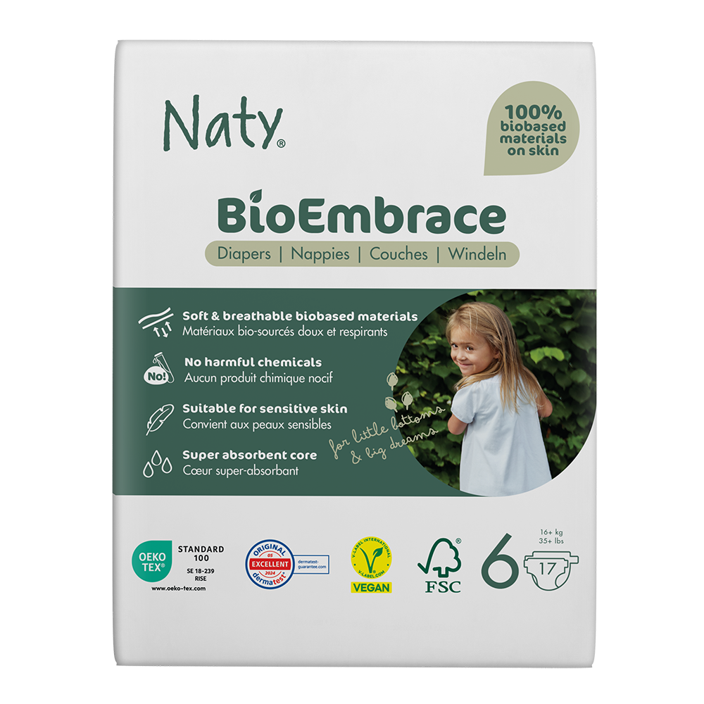 Naty - BioEmbrace Diapers Size 6 (16+ kg), 17 pcs