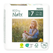 Naty - Pull-on Pants Size 7 (17+ kg), 16 pcs