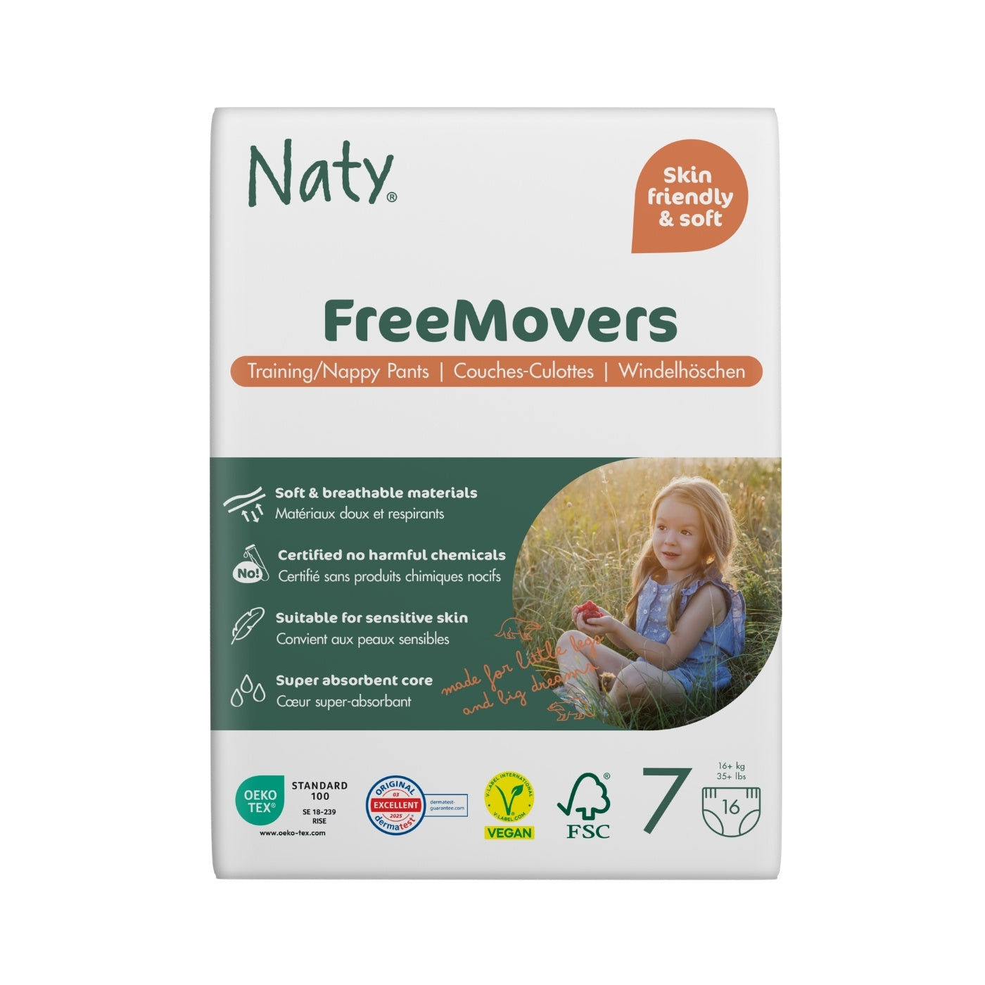 FreeMovers Blebukser 7 (17+ kg) 16 stk - Naty