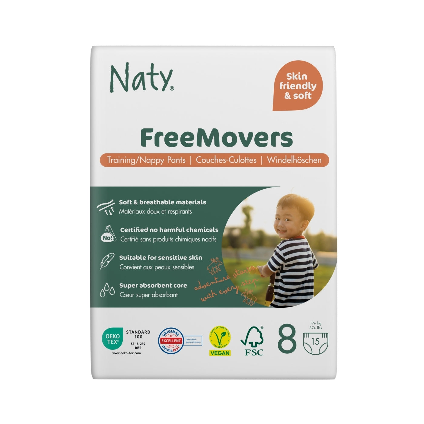 FreeMovers Blebukser 8 (17+ kg) 15 stk - Naty