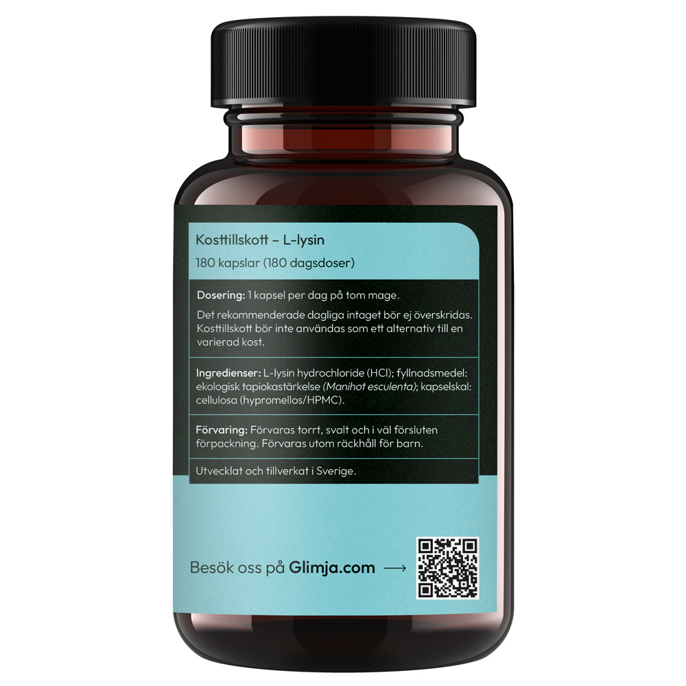 Glimja - L-lysin, 180 kapslar