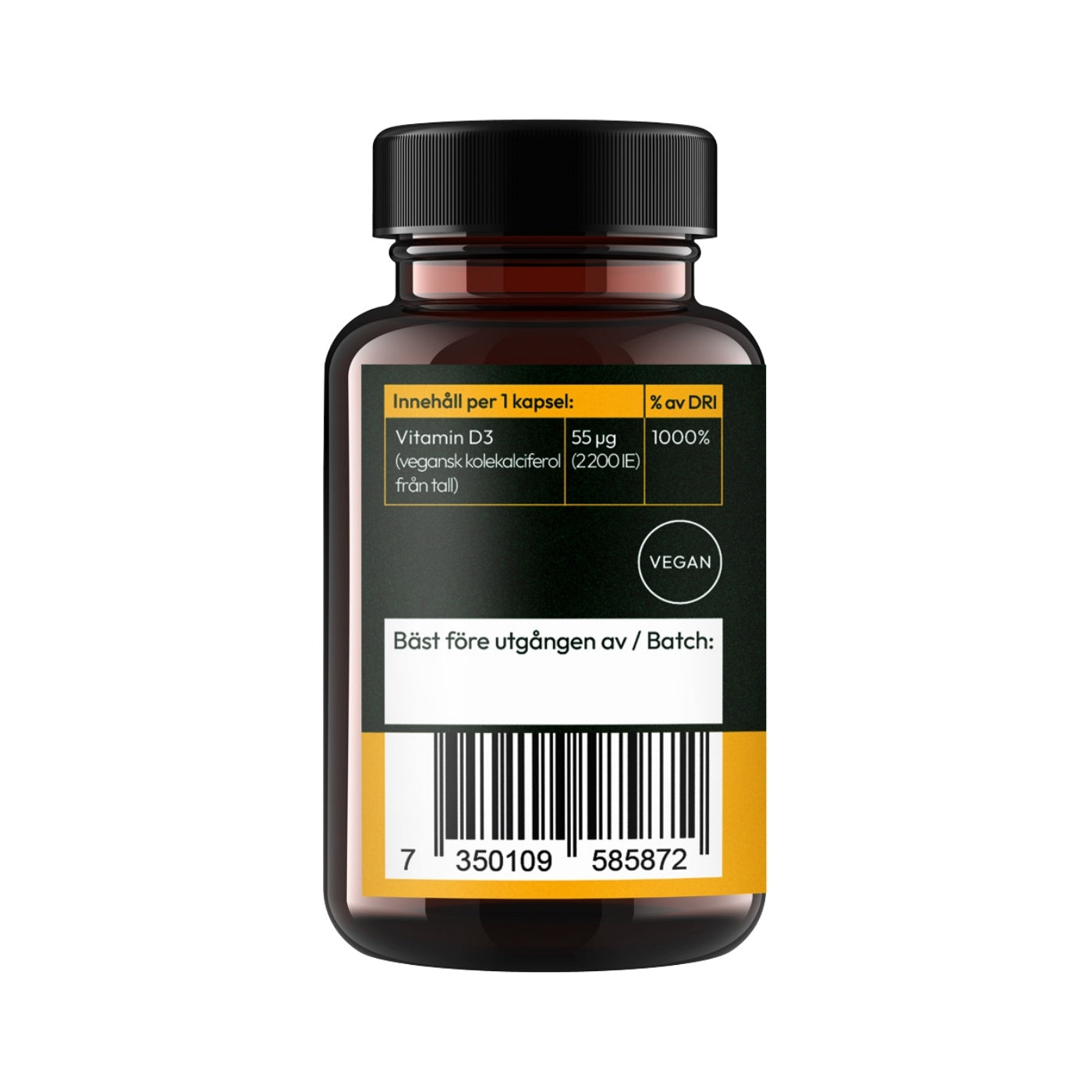 Vegan D3 Vitamin 55 µg 90 kapslar - Glimja