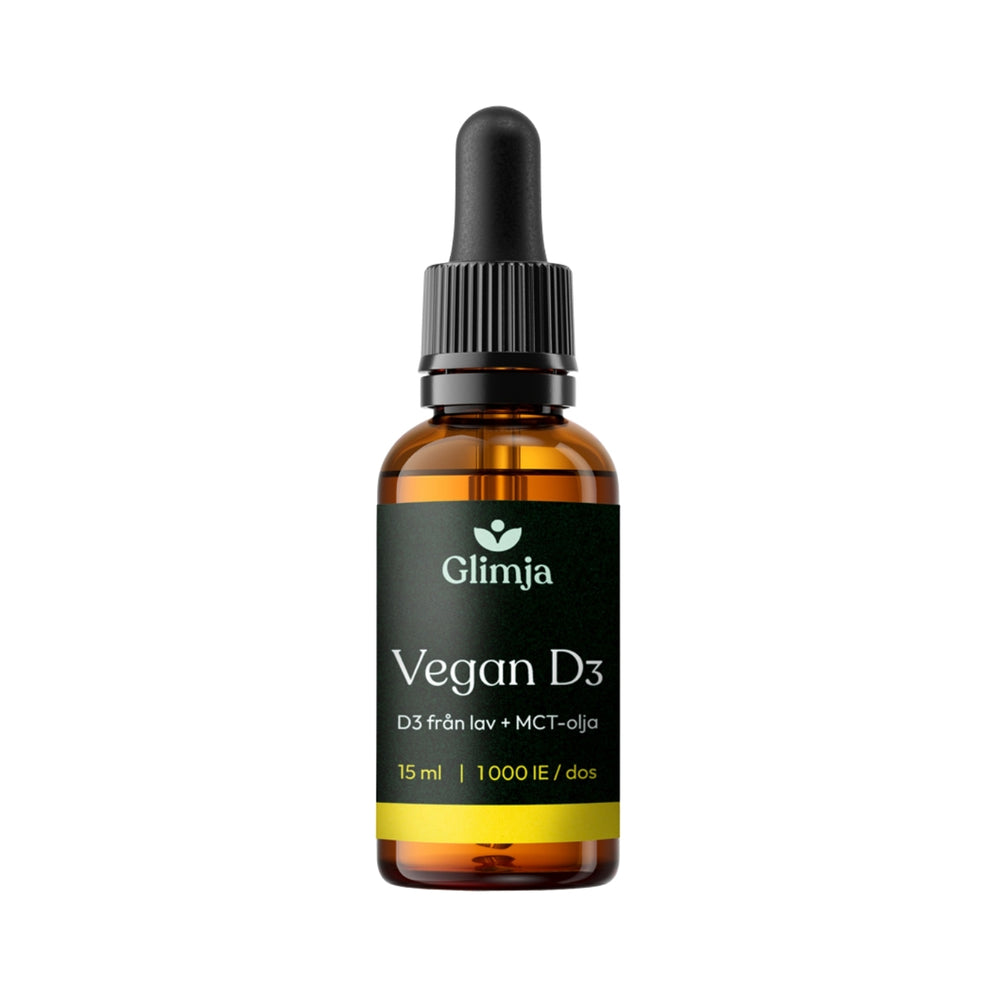 Flytende vegansk D3-vitamin 15 ml - Glimja