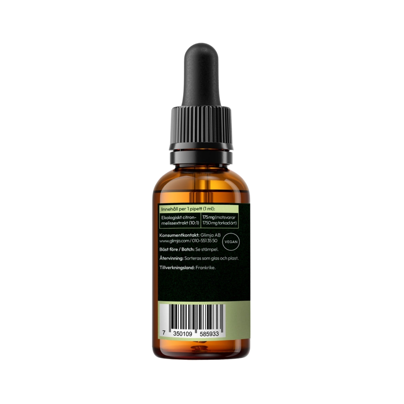 Ekologisk Lemon Balm, 100 ml - Glimja